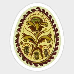 Ukrainian easter egg designe Sticker